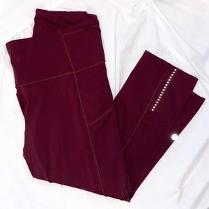 lululemon Align High Rise 21" in Burgundy